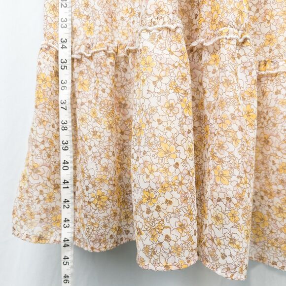 Sincerely Jules Floral Tiered Ruffle Midi Dress Small Smocked Cottage Prairie - Picture 5 of 16